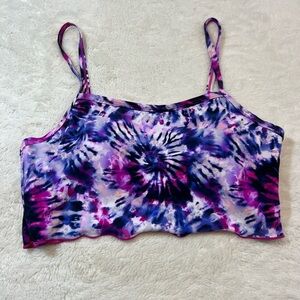 Cyn & Luca Tie Dye Crop Swim Top Juniors Size XL